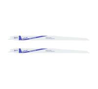 wolfcraft 2671000 Lot de 2 Lames de scie sabre BIM longueur dentée 280 mm pas de dents 4,2 mm
