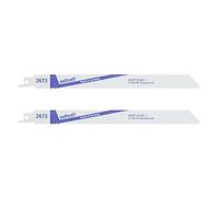 wolfcraft 2673000 Lot de 2 Lames de scie sabre BiM longueur dentée 210 mm pas de dents 2,2-3,2 mm