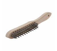 wolfcraft 2723000 Brosse à main 4 rangées/crin en Acier Ondulé