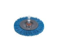 wolfcraft 2726000 1 Brosse Circulaire Ø 75 Mm, Fil Nylon à Grains Fins Longueur 10 Mm, Queue 6 Pans 1/4" (6,35) argent