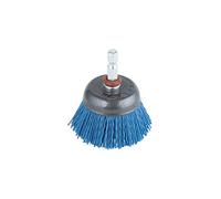 wolfcraft 2728000 Brosse nylon soucoupe Tige 6 ø 50 Bleu