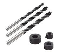 Wolfcraft 2730000 Jeu de forets pour le bois 3 pièces 6 mm, 8 mm, 10 mm tige cylindrique 1 set