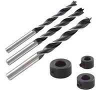 Wolfcraft Forets pour bois 2730000 – Jeu de 3 pièces 6/8/10 mm tige cylindrique