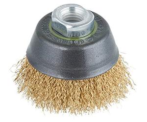 wolfcraft 2748000 Brosse en Laiton soucoupe/ondulée Ø 70 mm