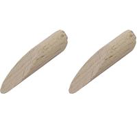 wolfcraft 2928000 12 Bouchons Cache-vis Undercover Jig Ø 93 Mm Longueur 46 Mm en Bois de Hêtre Sec Éco-certifié vert (Lot de 2)