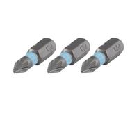 wolfcraft 3 Embouts de Vissage Solid Pozidriv PZ 1, 25 mm | Embouts de tournevis de haute qualité en acier trempé pour visseuse et perceuse, sous carte blister. 1333000