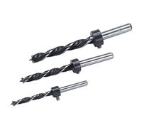wolfcraft 3 Mèches à tourillonner avec butée de profondeur 6, 8, 10 mm 2730000