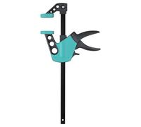 wolfcraft 3021000 - Serre-Joint à une main EASY 75-300 - Saillie 75 mm - Ouverture 300 mm - Force de Serrage max. 90 kg - Garantie 10 ans