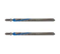 Wolfcraft Lames de scie sauteuse 3549000 HSS queue en T 110/130 mm 1,2 mm ondulées – 2 pièces