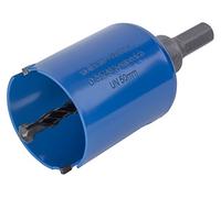 wolfcraft 3879000 1 Trépan Traversant Multimatériaux Ct Ø 50 mm, Queue 6 Pans, Prêt à L'emploi avec Foret Centreur Ct Ø 8 mm Argent