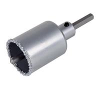 wolfcraft 3893000 1 Trépans Traversants Et Prêts à L'emploi Ø 33 Mm, Ct, avec Foret Centreur Ø 8 Mm, Queue 6 Pans argent