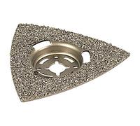 wolfcraft 3994000 1 Plateau Abrasif "Pro", Concrétion de Carbure de Tungstène, Delta 80 mm + 1 Bague D'adaptation Pour Bosch Pms 250 Ces Argent