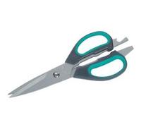 Wolfcraft Ciseaux multifonction 4164000 – tournevis, ouvre-bouteille, décapsuleur bleu-vert