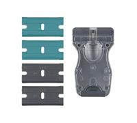 Wolfcraft Grattoir 4287000 – 4 lames en plastique, 2 duretés différentes – pour surfaces délicates