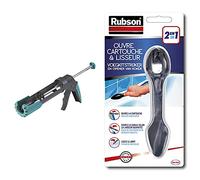 Wolfcraft 4352000 Pistolet à cartouche mécanique mg 200 ergo, Vert & RUBSON Ouvre cartouche et lisseur - pour tout type de mastic