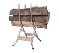 Wolfcraft 5119000 Chevalet de Tronçonnage SB 60, Support Bûches 100kg | Idéal pour bois de chauffage de 1m, pliable et compact avec repères de coupe de 25 et 33 cm, robuste. 5119000