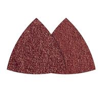 wolfcraft 5886000 Lot de 5 Feuilles abrasives non-perforés auto-agrippantes en Corindon côté 95 mm grain 80/120