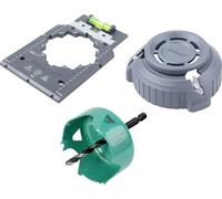 wolfcraft 5897000 - Kit réussite « Pose de boîtes d’encastrement » - Pour la pose des installations électriques dans les cloisons sèches