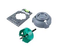 wolfcraft 5897000 - Kit réussite « Pose de boîtes d’encastrement » - Pour la pose des installations électriques dans les cloisons sèches