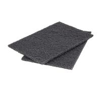 wolfcraft 5900000 Lot de 2 patins fibre abrasive grain fin 800 lamelles Noir