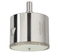 wolfcraft 5930000 - Trépan Diamant "Ceramic" - Diamètre 65 mm - Queue Diamètre 10 mm avec Foret de Centrage