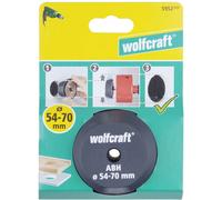 Wolfcraft Guide de perçage 5952000 pour scies cloches Ø54-70 mm, foret centreur Ø6-8 mm