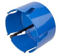wolfcraft 5960000 1 Trépan Traversant Multimatériaux Ct Ø 112 Mm, Queue 6 Pans, Prêt à L'emploi avec Foret Centreur Ct Ø 8 Mm bleu