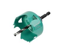 Wolfcraft Trépan pour plaquiste 5966000 – Acier carbone ø 60 mm – bleu marine/argent/noir