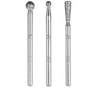 Wolfcraft Kit de meules sur tige diamant 5988000 — sphériques et coniques, 3 pièces
