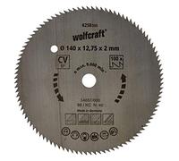 wolfcraft 6258000 - Lames de Scies Circulaires - 100 Dents & Diamètre 140 x 12,75 mm