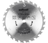 Wolfcraft 6345000 Lame de scie circulaire 150 x 10 x 1.8 mm Nombre de dents: 24 1 pc(s)