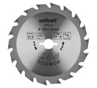 wolfcraft 6356000 - Lames de Scies Circulaires - 18 Dents & Diamètre 130 x 16 mm