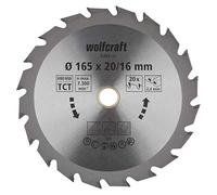 wolfcraft 6365000 6365000-Disco de Sierra Circular HM, 20 dient, Serie Verde