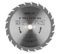 Lame de scie circulaire au carbure Wolfcraft 6372000 180 x 20 mm Nombre de dents: 22 1 pc(s)