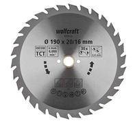 Wolfcraft Lame de scie circulaire au carbure 6376000 190 x 20 mm 30 dents