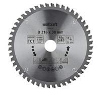 wolfcraft 6546000 6546000-Disco de Sierra Circular HM, 48 dient, Serie Naranja