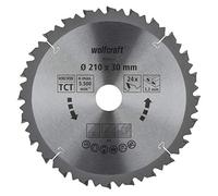 wolfcraft 6550000 - Disco de sierra circular HM, 24 dient., serie marrón