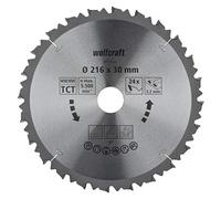 wolfcraft 6551000 6551000-Disco de Sierra Circular HM, 24 dient, Serie marrón