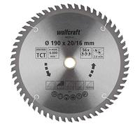 wolfcraft 6633000 6633000-Disco de Sierra Circular HM, 56 dient, Serie Naranja