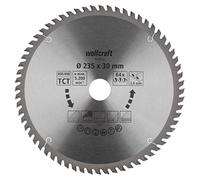 wolfcraft 6635000 6635000-Disco de Sierra Circular HM, 64 dient, Serie Naranja