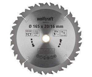 wolfcraft 6644000 6644000-Disco de Sierra Circular HM, 20 dient, Serie marrón