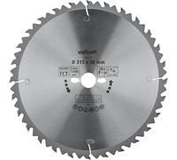 wolfcraft 6664000 1 Lame de Scie Circulaire de Table Ø 315 Mm, Ct, Alésage Ø 30 Mm, 28 Dents, Surface Polie, Denture Sablée Et Alternée Pour Coupes Longitudinales avec Déflecteur de Copeaux,argent