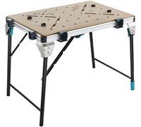 Wolfcraft 6909000 Table de travail mobile MASTER work 1600 21 kg noir, argent