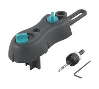 Wolfcraft Kit de perçage pour terrasse bois 6960000 – Guide, foret et 3 pièces pour lames 100–145 mm