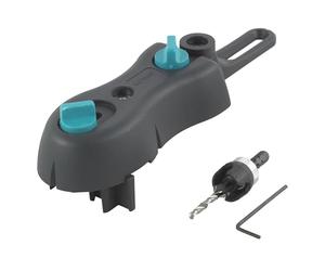 Wolfcraft 6960000 Kit de Perçage pour Terrasse Bois - Guide de Perçage | Idéal pour un vissage précis des lames de 92 à 145 mm. Inclus foret d'amorçage HSS et butée de profondeur. 6960000