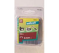 Wolfcraft Agrafes larges 7056000 — acier trempé Type 013 6 mm — Lot de 2000