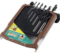 Coffret de 6 forets à bois hélicoidaux CV + 1 fraisoir WOLFCRAFT 7107000