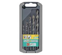 wolfcraft 7123000 Coffret de 5 Forets Ct Gris ø 4 - 10 mm