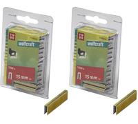 wolfcraft 7166000 Agrafes étroites, Type 055, Hauteurs 15/18 / 23 mm (Lot de 2)
