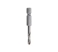 wolfcraft 7258000 1 Foret à Métaux, Hss, Ø 4 Mm, Longueur de Spirale 20 Mm, Longueur Totale 53 Mm, Angle de Pointe 118°, Din 338, Rectifiéavec Précision, Ø de L'hélice à Réduction Progressive argent